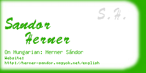 sandor herner business card