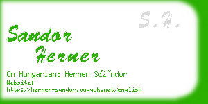 sandor herner business card